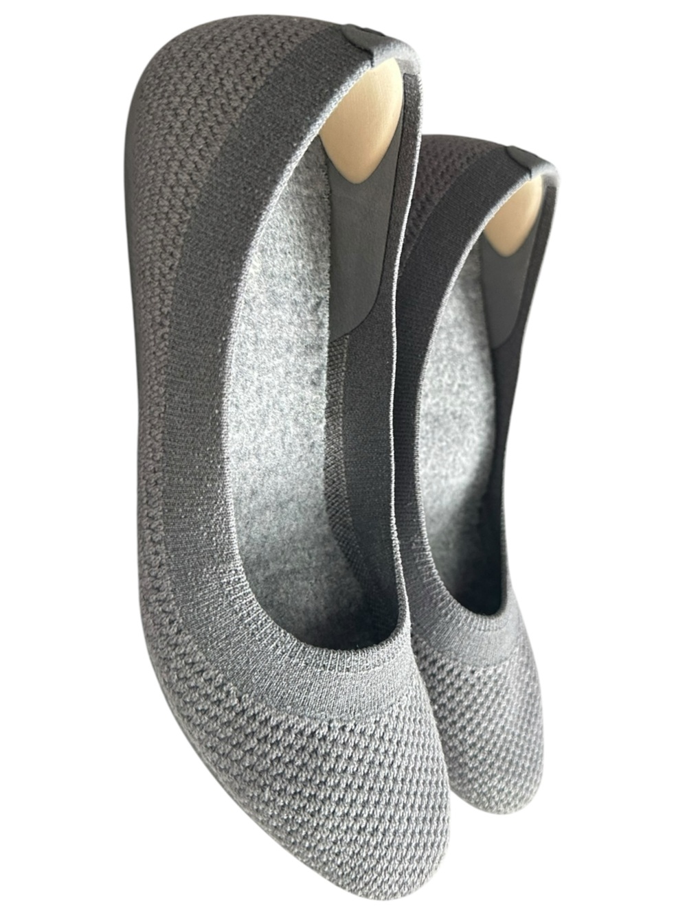 Allbirds Tree Breezer Flats Mist Grey Knit Merino Slip On Ballet Size 6.5 - Picture 5 of 11